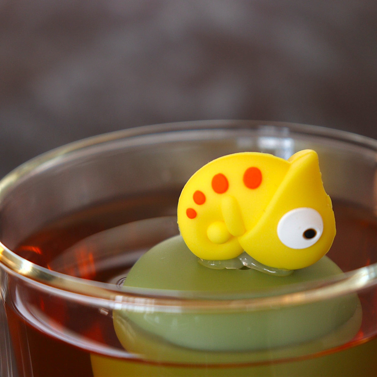 Floating Yellow Lizard Tea Infuser - Cute Tea Infuser for Loose Tea