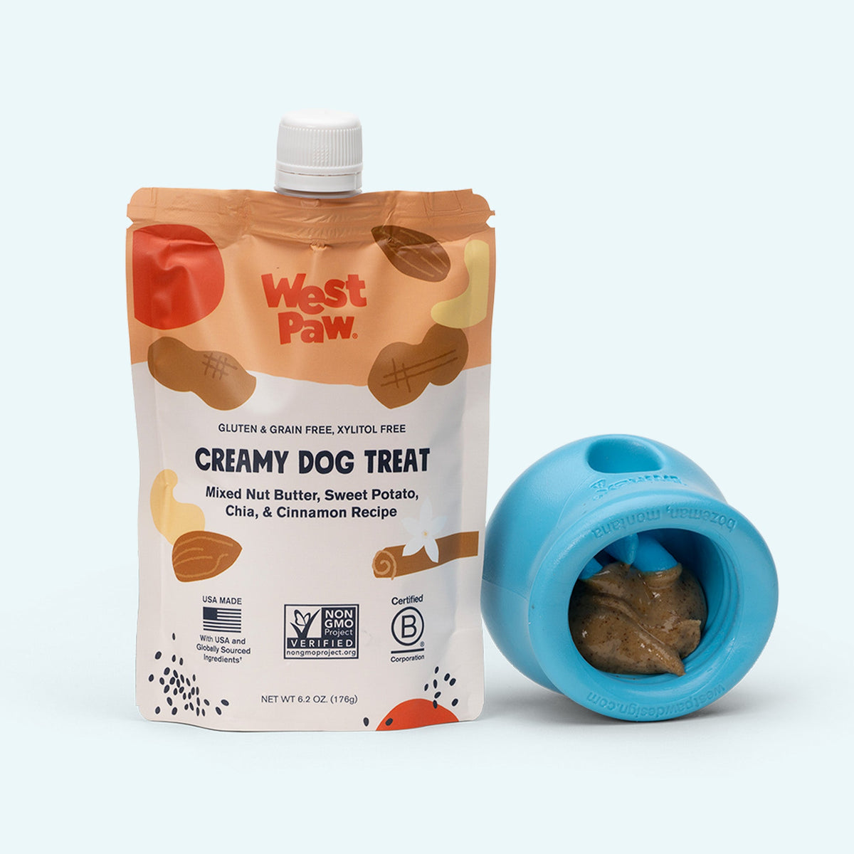 Mixed Nut Butter, Sweet Potato & Chia Creamy Dog Treat