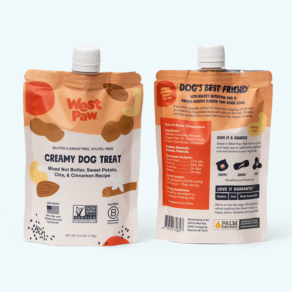 Mixed Nut Butter, Sweet Potato & Chia Creamy Dog Treat