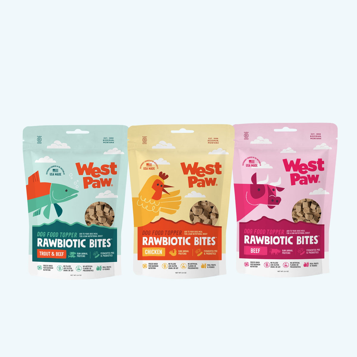 Rawbiotic Bites™ Chicken — Freeze-Dried Raw Dog Food Topper