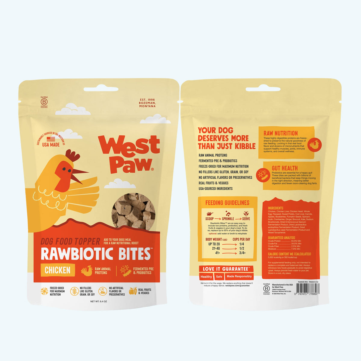 Rawbiotic Bites™ Chicken — Freeze-Dried Raw Dog Food Topper