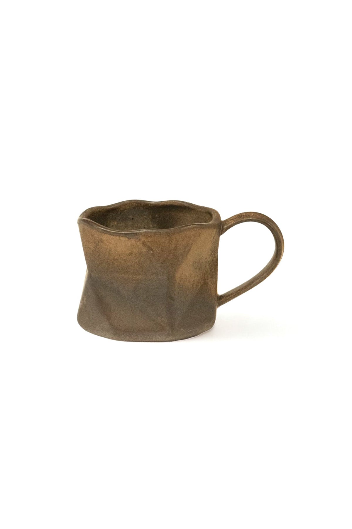 Sculpted Wavy Rim Stoneware Mug