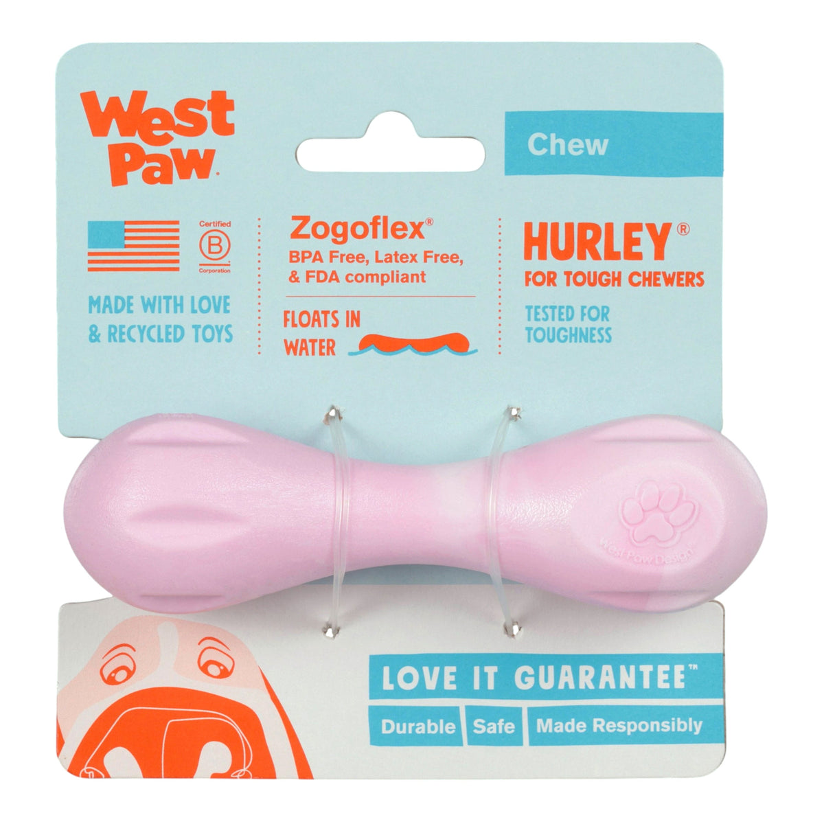 Hurley® Bubblegum Swirl — Limited Edition Zogoflex® Bone Dog Toy