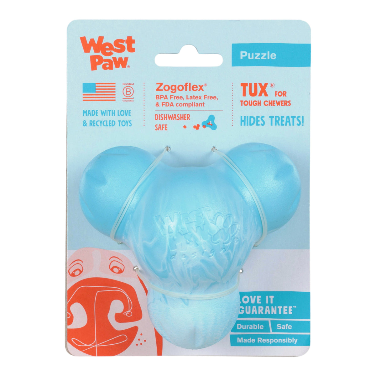 Tux® Aqua Swirl — Limited Edition Zogoflex® Treat Toy