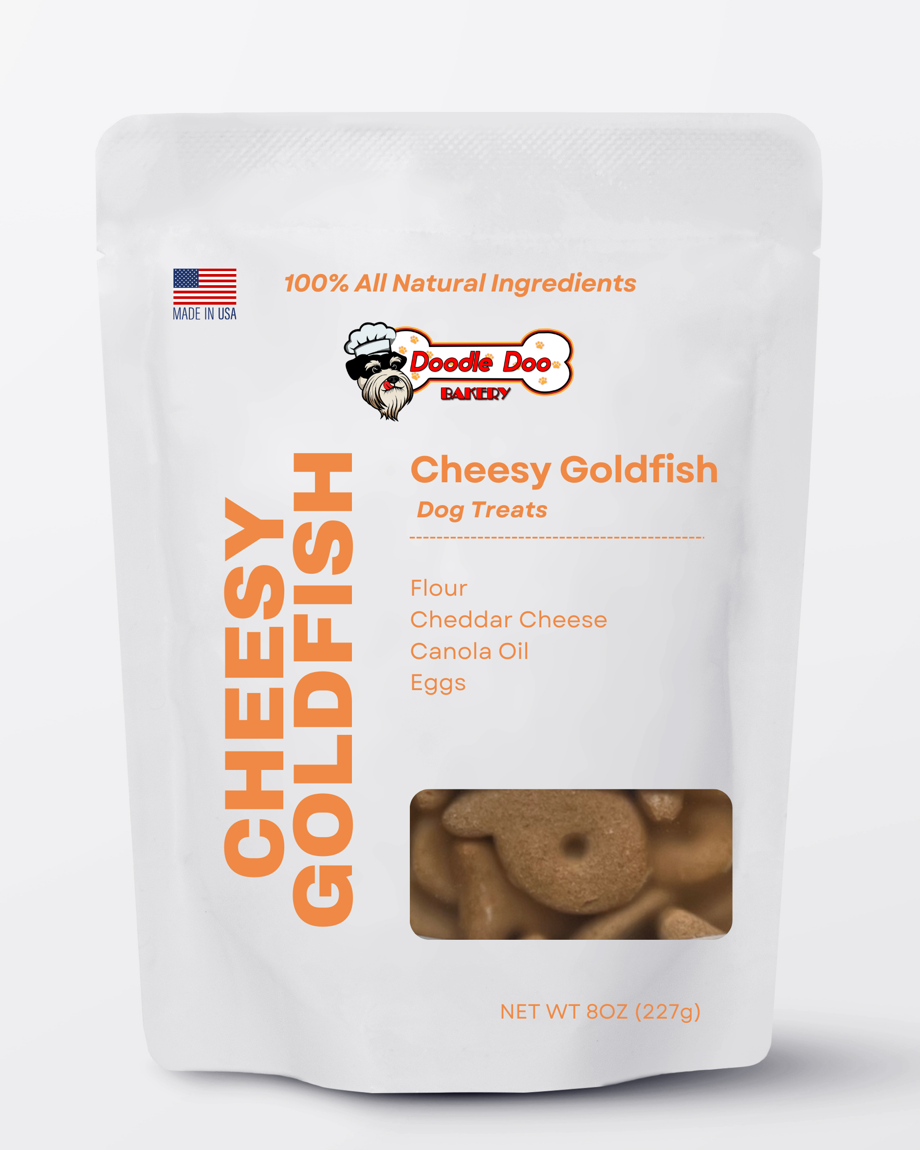 Cheesy Goldfish Dog Biscuits 1/2 lb.