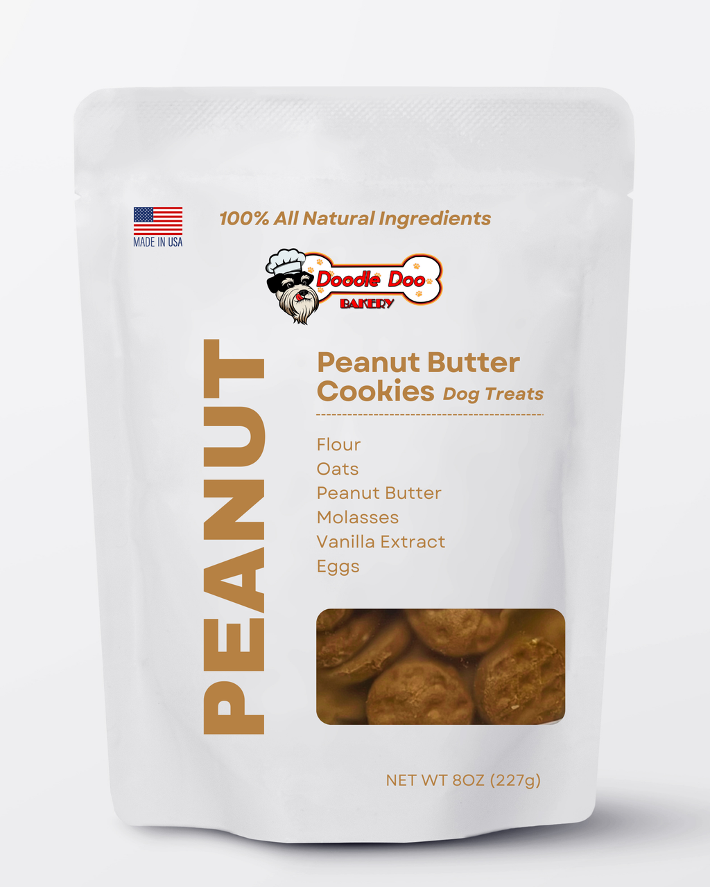Peanut Butter Dog Cookies – 1/2 lb