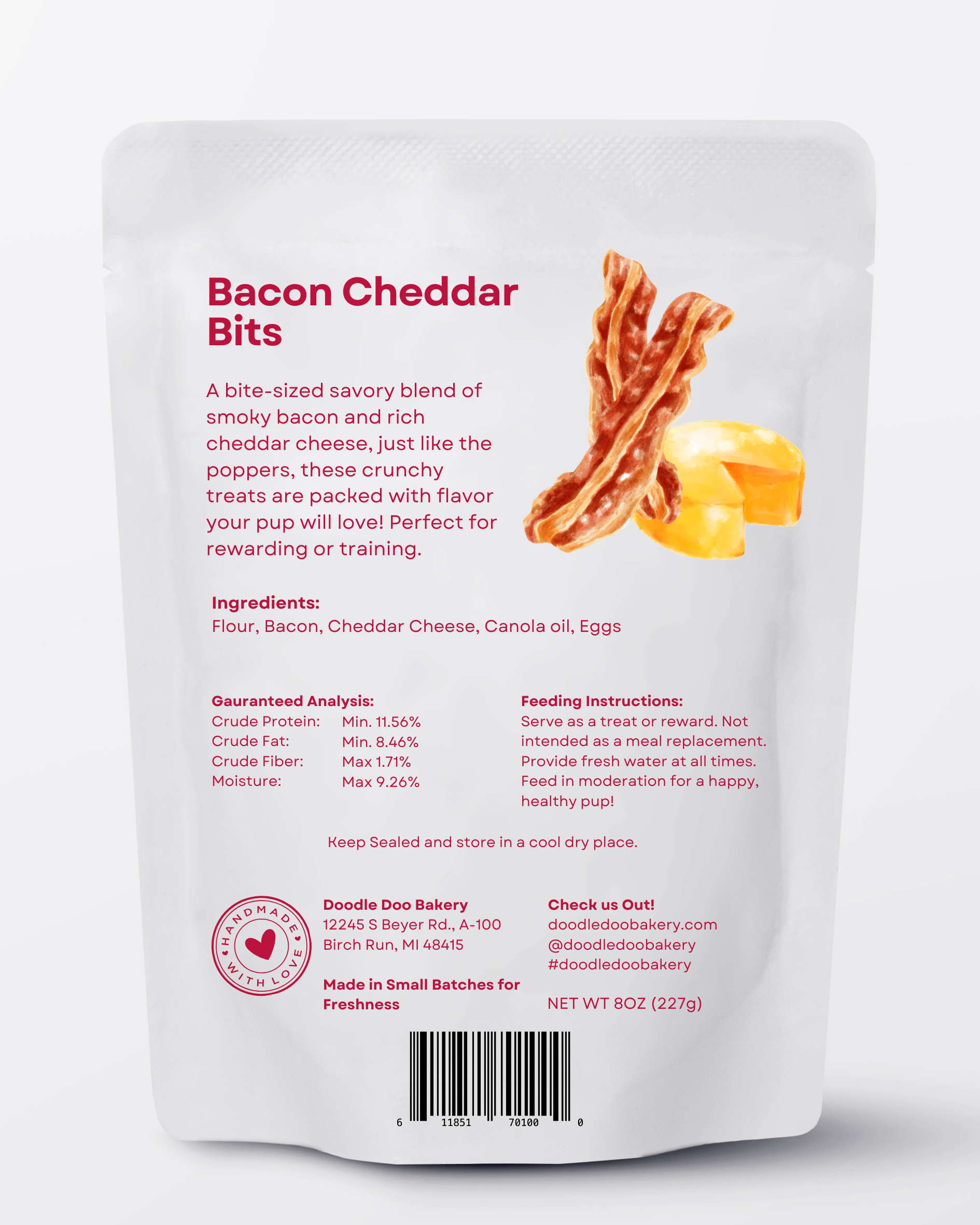 Bacon Cheddar Bits Treat 1/2lb
