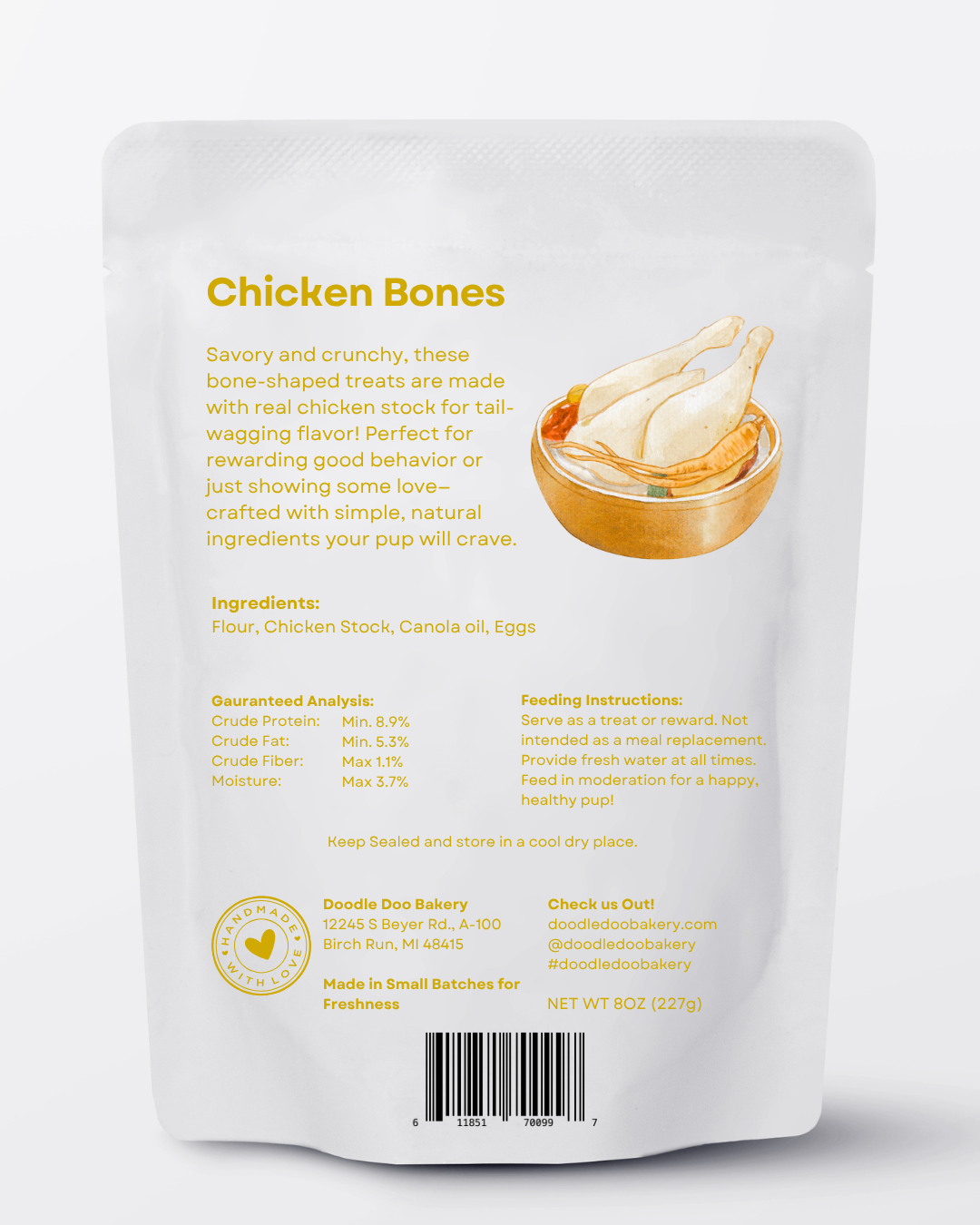 Chicken Dog Biscuits 1/2 lb.