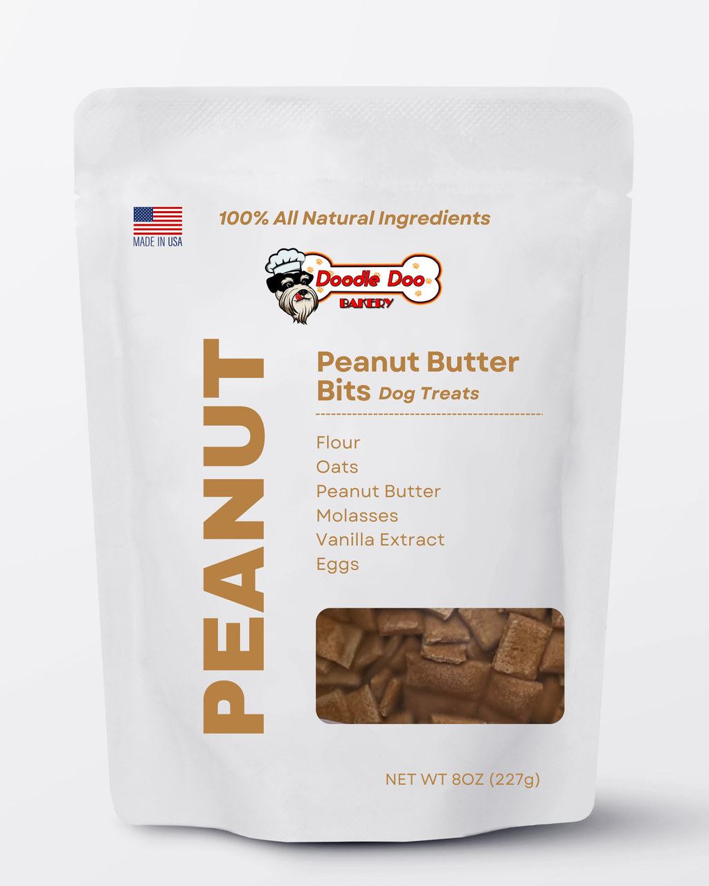 Peanut Butter Bits Dog Biscuits 1/2lb