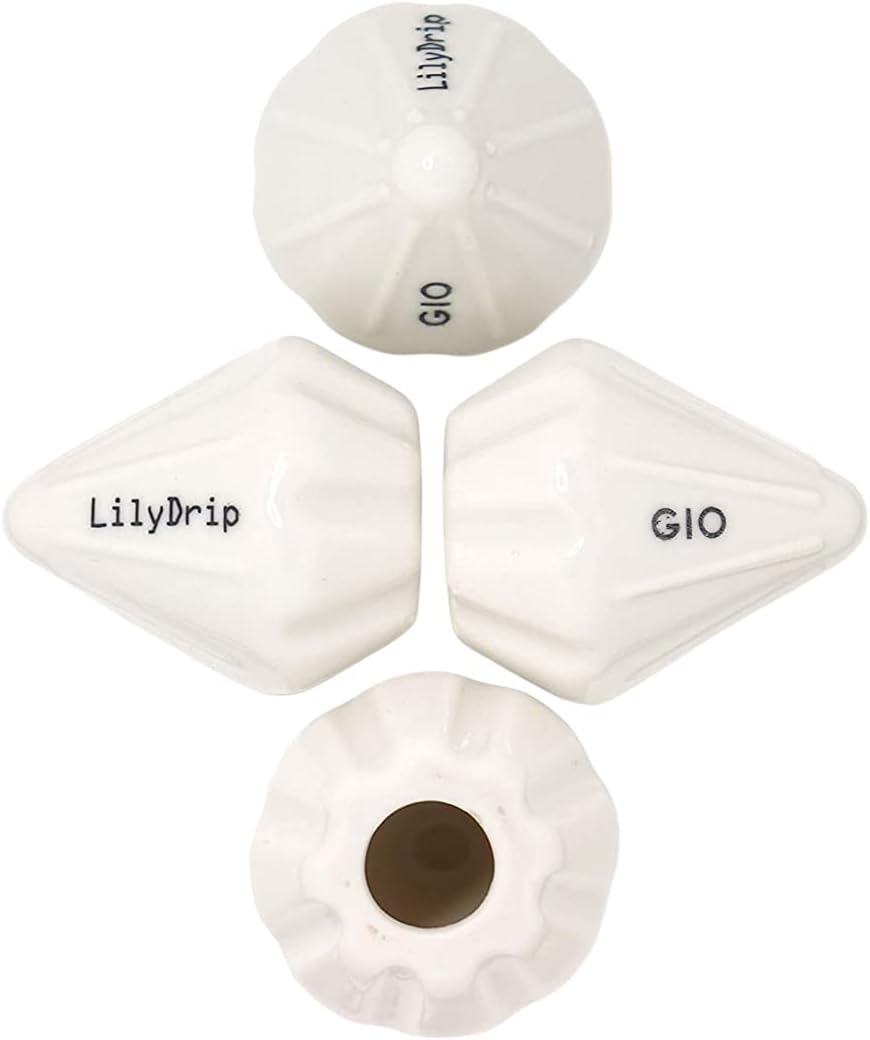 LilyDrip GIO Ceramic Pour-Over Insert – Slow Flow, Fits V60 & Origami Cone Drippers