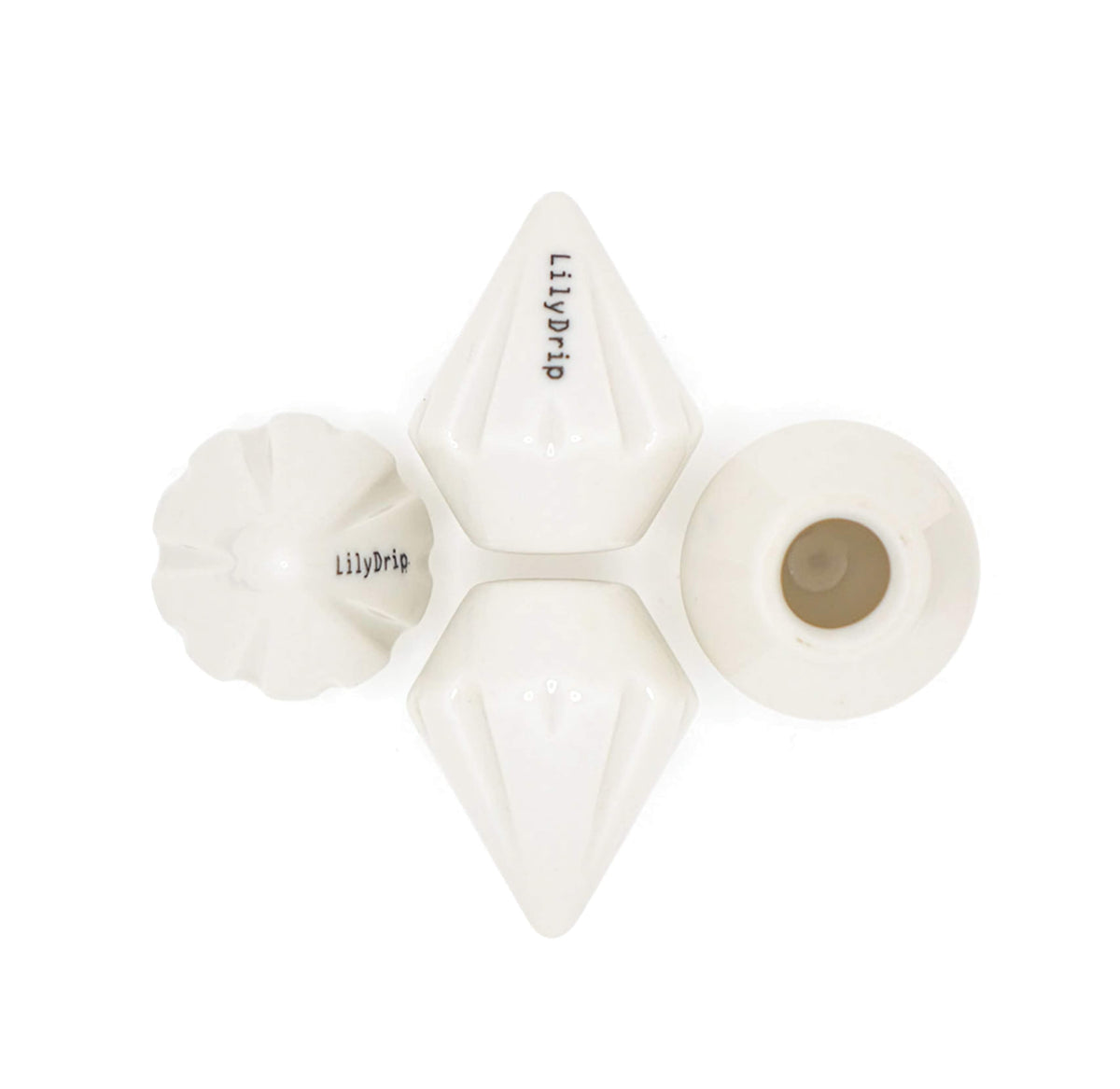 LilyDrip Sakura Ceramic Pour-Over Insert – Fast Flow, Fits V60 & Origami Cone Drippers