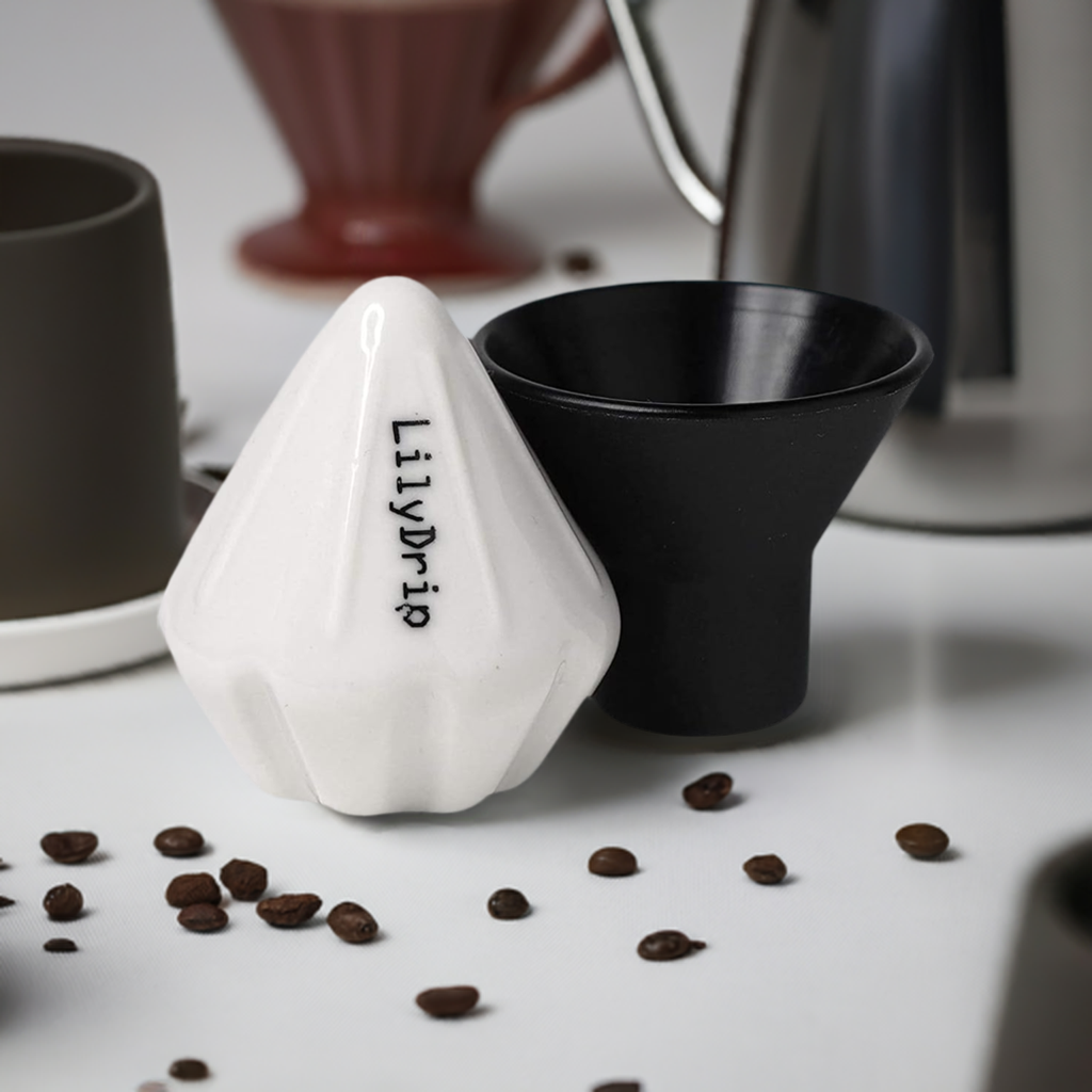 LilyDrip GIO Ceramic Pour-Over Insert – Slow Flow, Fits V60 & Origami Cone Drippers