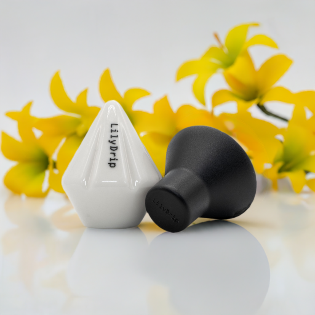 LilyDrip Starflower Ceramic Pour-Over Insert – Fast Flow, Fits V60 & Origami Cone Drippers