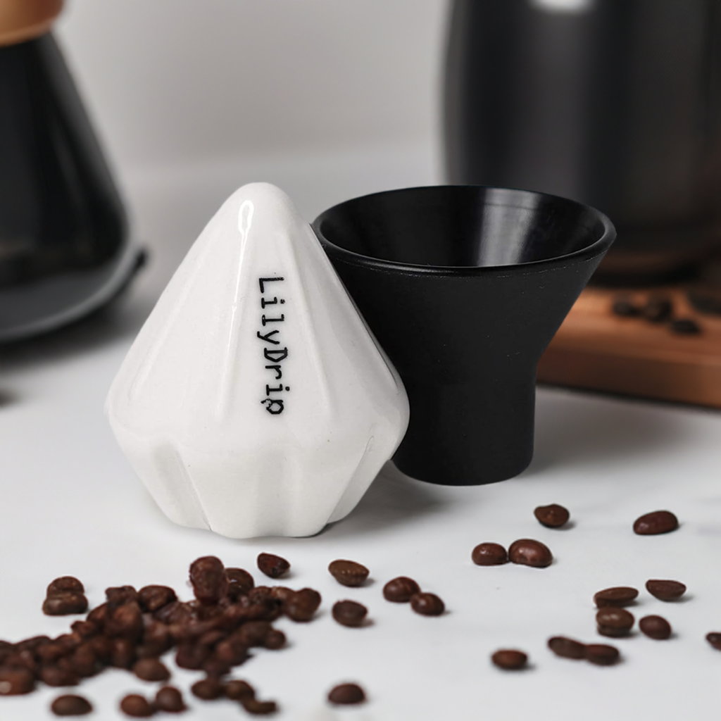 LilyDrip GIO Ceramic Pour-Over Insert – Slow Flow, Fits V60 & Origami Cone Drippers
