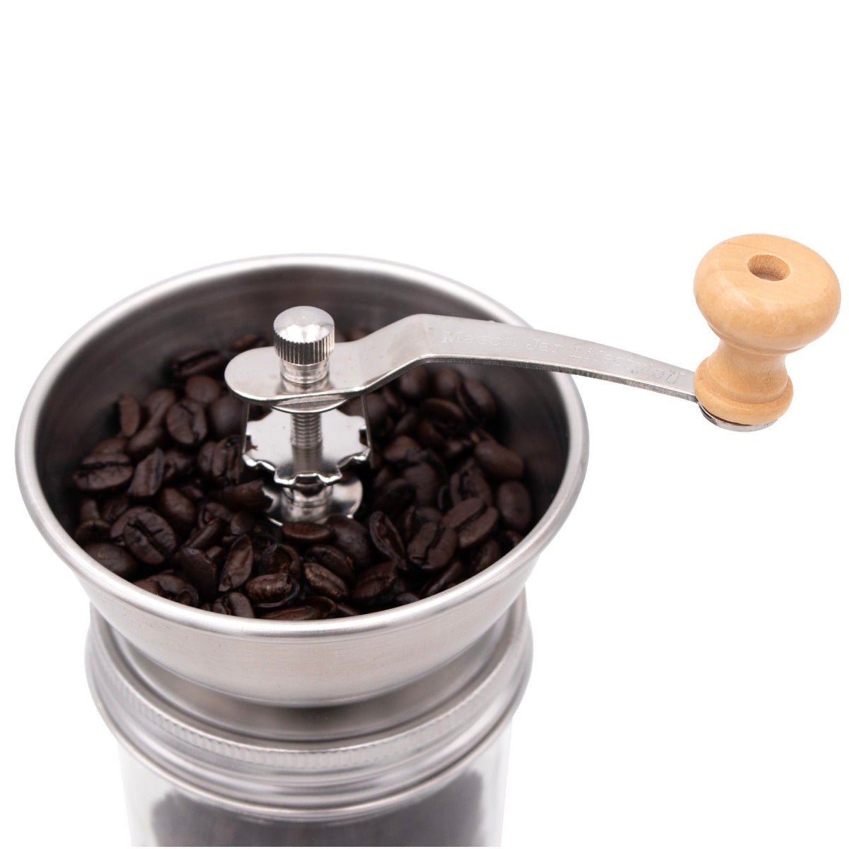 Hand-Crank Coffee & Spice Grinder for Mason Jars
