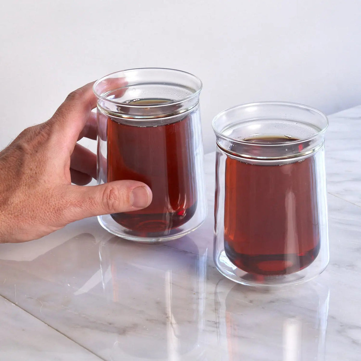 Tea for Two Glass Tea Set – Teapot, 2 Double-Wall Glasses, Infuser & Scoop