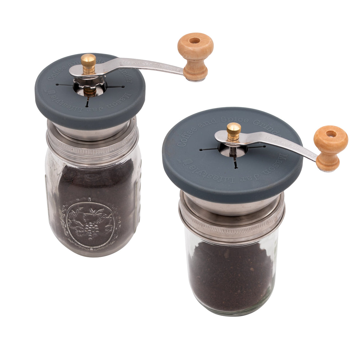 Hand-Crank Coffee & Spice Grinder for Mason Jars