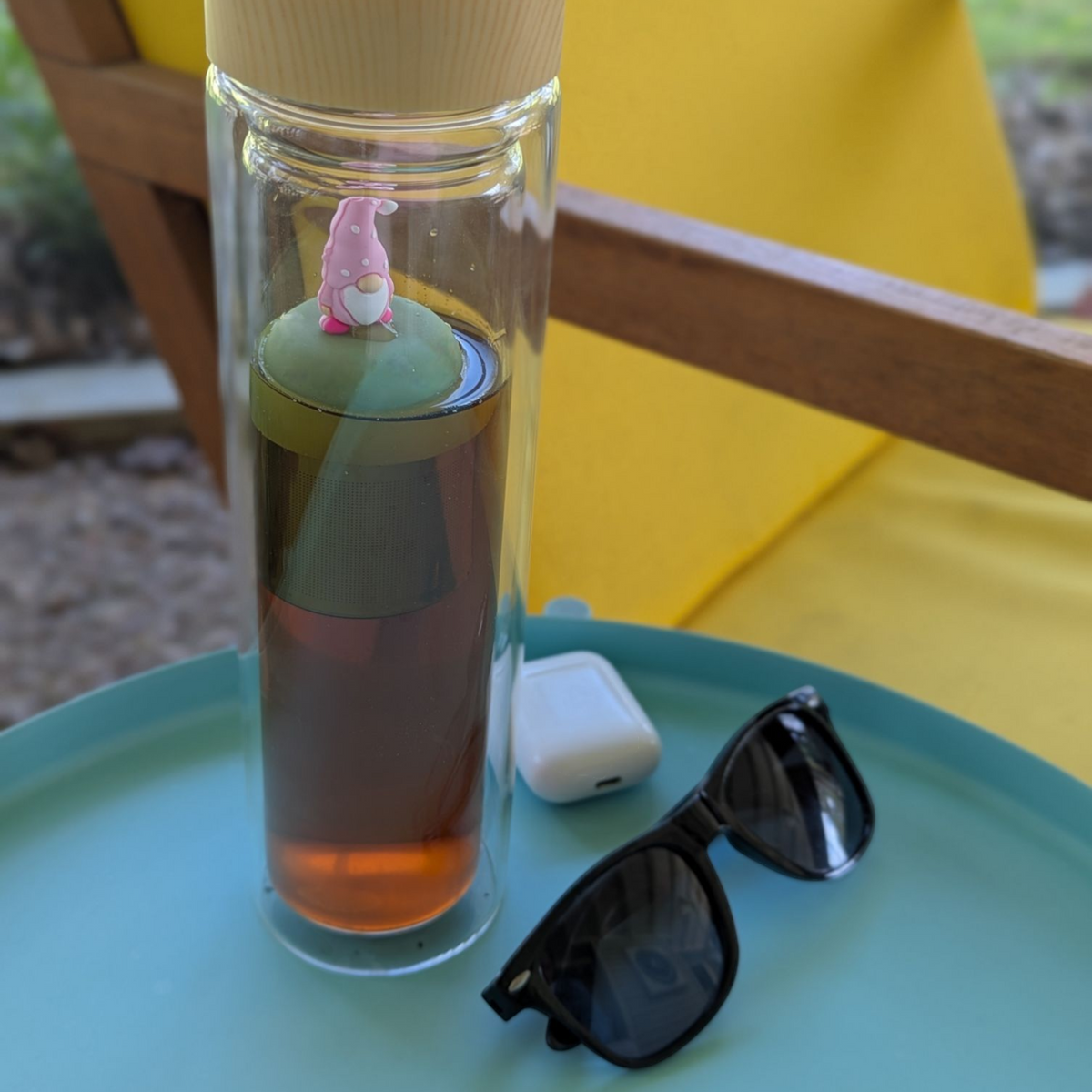 Floating Pink Gnome Tea Infuser - Cute Tea Infuser for Loose Leaf Tea