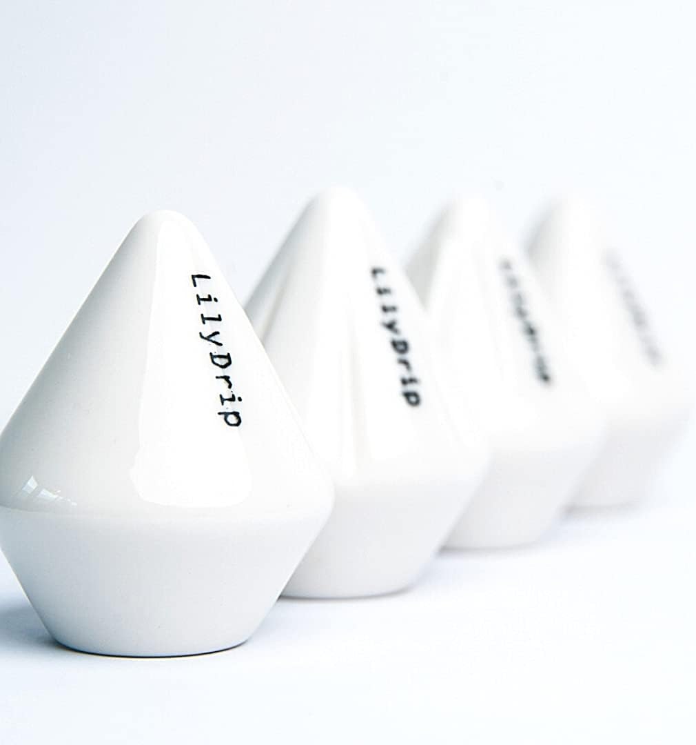 LilyDrip Original Ceramic Pour-Over Insert – Balanced Flow, Fits V60 & Origami Cone Drippers
