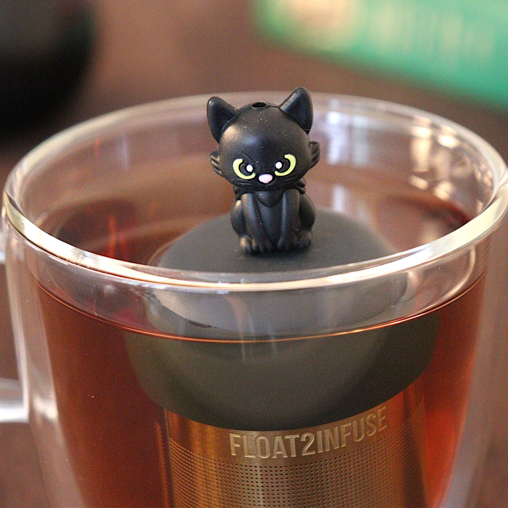 Floating Black Cat Tea Infuser - Cute Animal Tea Infuser for Loose Tea