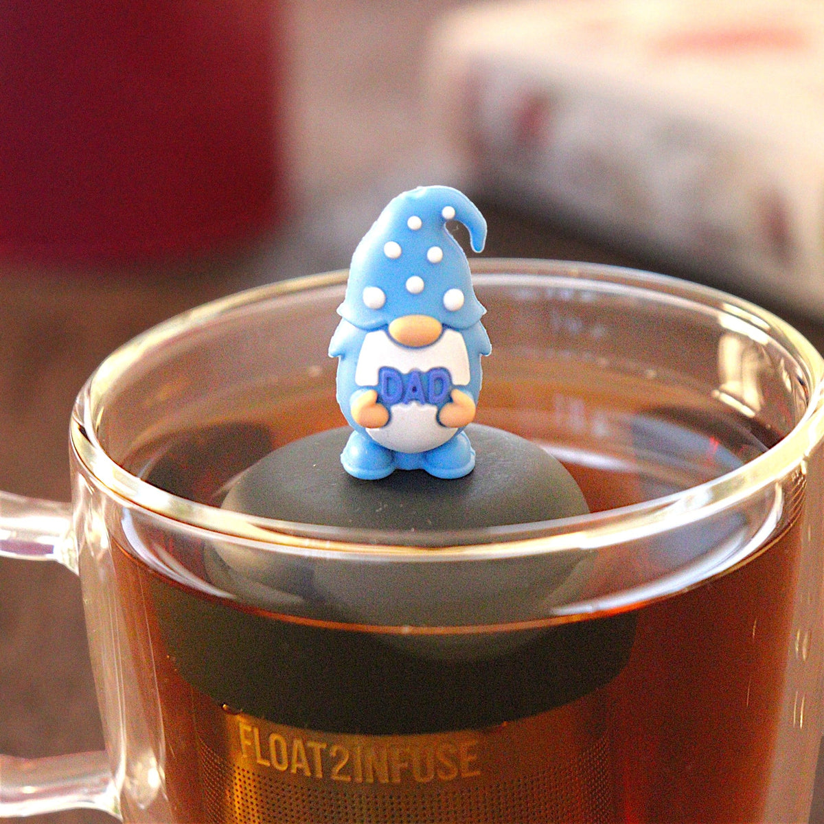 Floating Blue Dad Gnome Tea Infuser - Cute Tea Infuser for Loose Leaf Tea