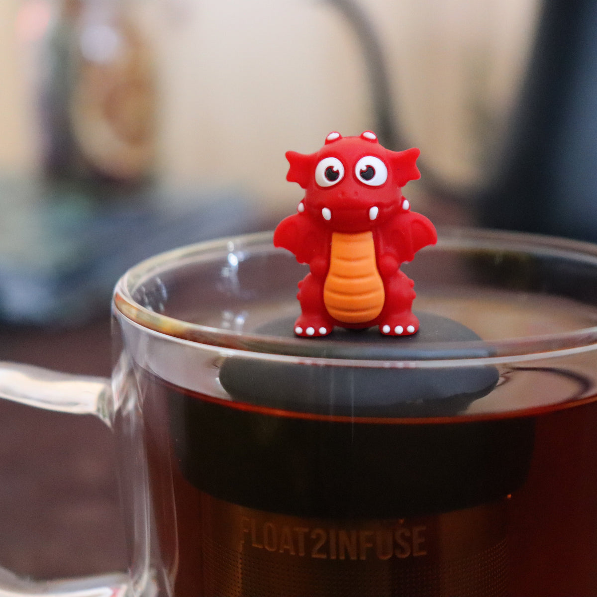 Floating Red Dragon Tea Infuser - Cute Animal Tea Infuser for Loose Leaf Tea