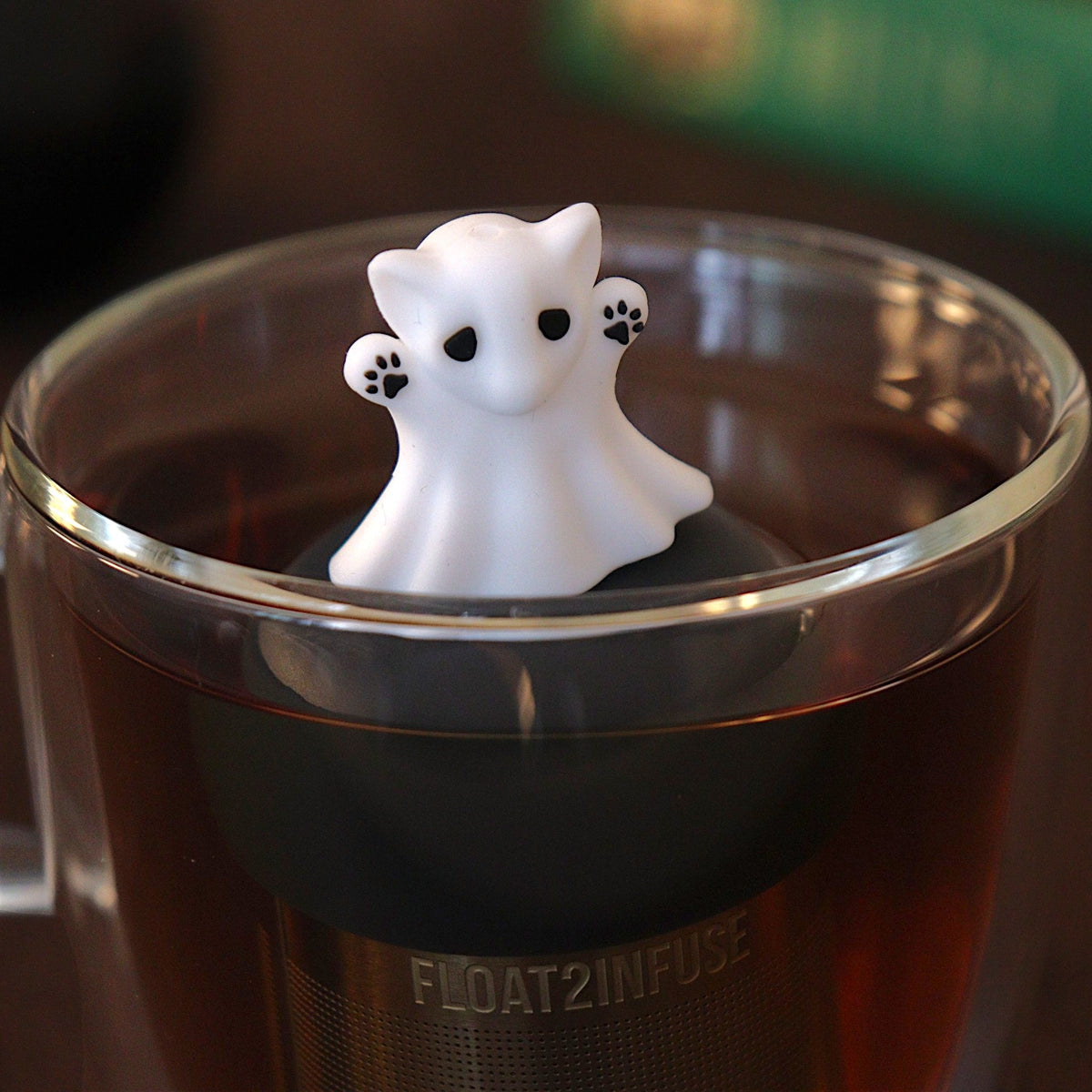 Floating Ghost Cat Tea Infuser - Cute Animal Tea Infuser for Loose Tea