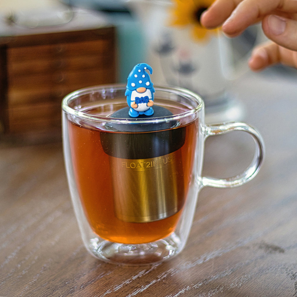 Floating Blue Dad Gnome Tea Infuser - Cute Tea Infuser for Loose Leaf Tea