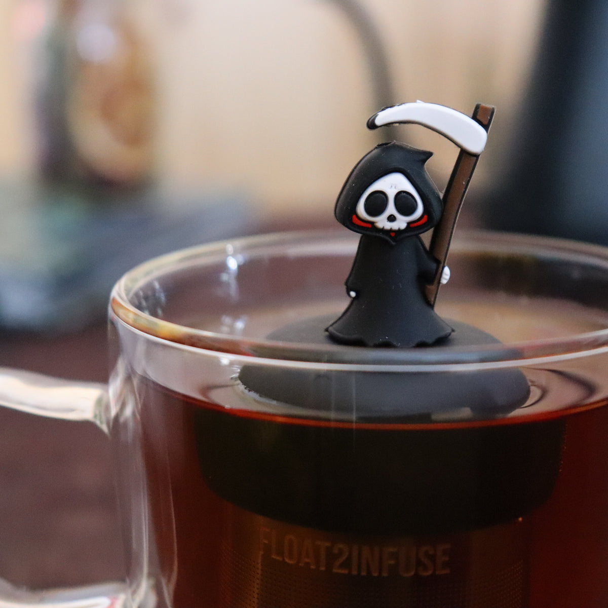 Floating Grim Reaper Tea Steeper - Cute Tea Infuser for Loose Tea
