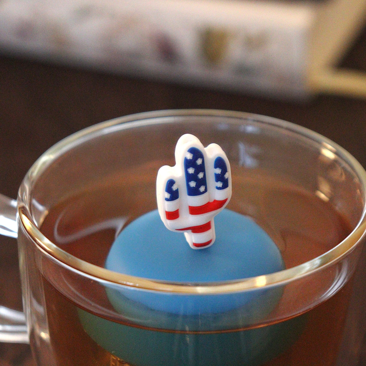 Floating Americana Cactus Tea Infuser - Cute Tea Infuser for Loose Leaf Tea
