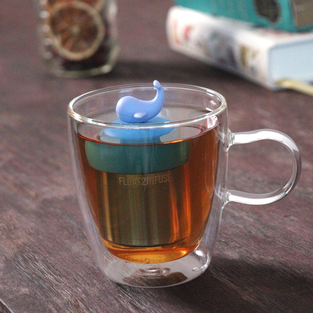 Floating Blue Whale Tea Infuser - Cute Animal Tea Infuser for Loose Leaf Tea