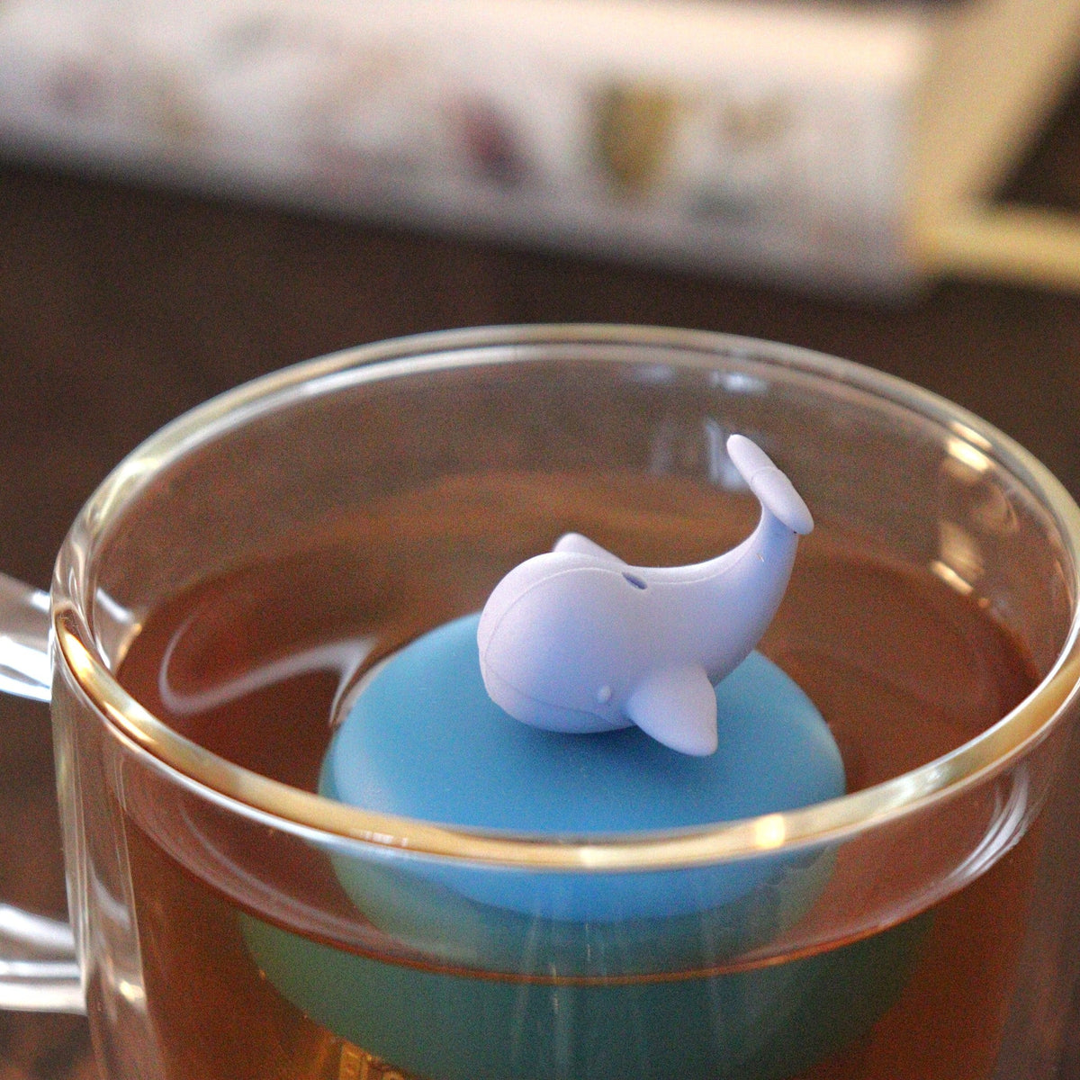 Floating Blue Whale Tea Infuser - Cute Animal Tea Infuser for Loose Leaf Tea