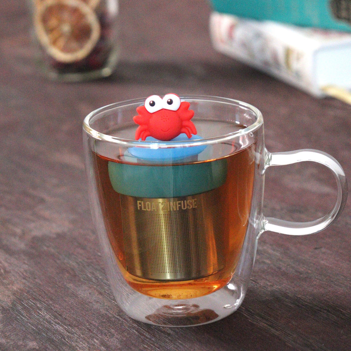 Floating Red Crab Tea Infuser - Cute Animal Tea Infuser for Loose Leaf Tea