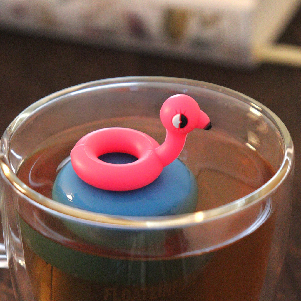 Floating Pool Flamingo Tea Infuser - Cute Animal Tea Infuser for Loose Leaf Tea