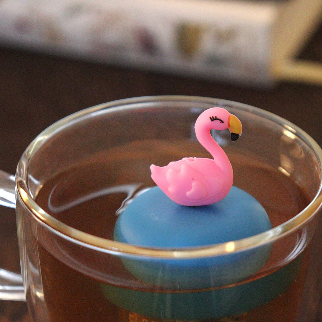 Floating Pink Flamingo Tea Infuser - Cute Animal Tea Infuser for Loose Leaf Tea