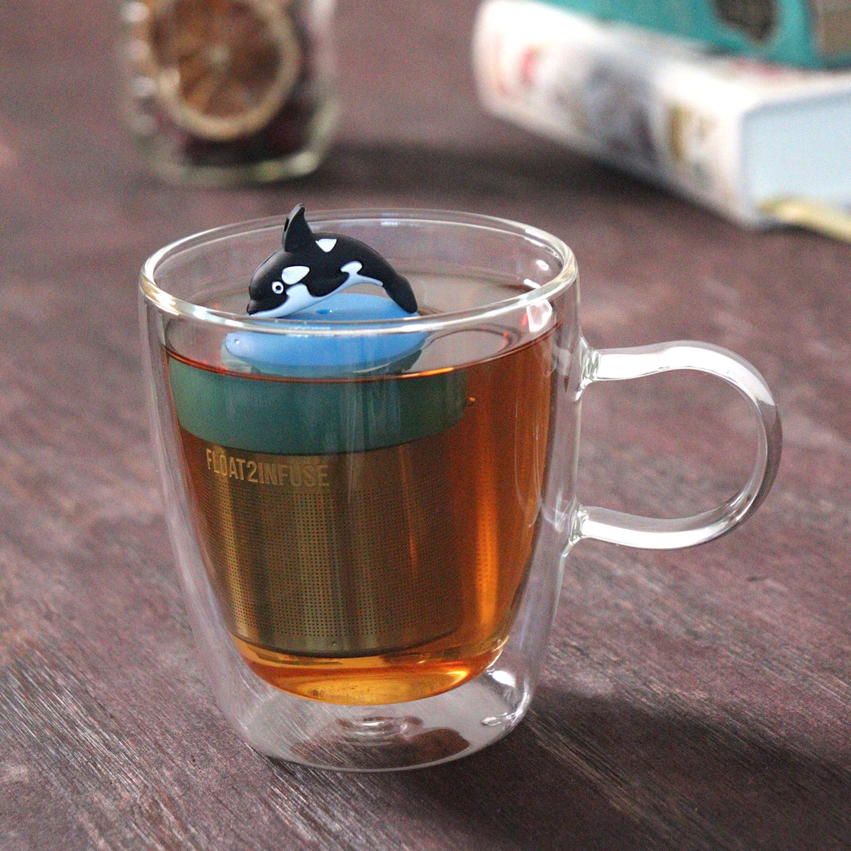 Floating Killer Whale Tea Infuser - Cute Animal Tea Infuser for Loose Leaf Tea
