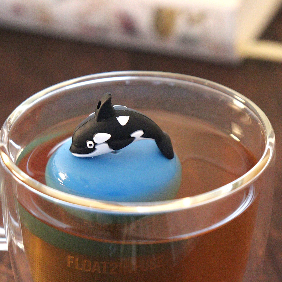 Floating Killer Whale Tea Infuser - Cute Animal Tea Infuser for Loose Leaf Tea