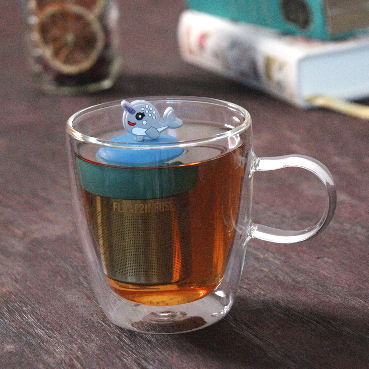 Floating Narwhal Tea Infuser - Cute Animal Tea Infuser for Loose Leaf Tea