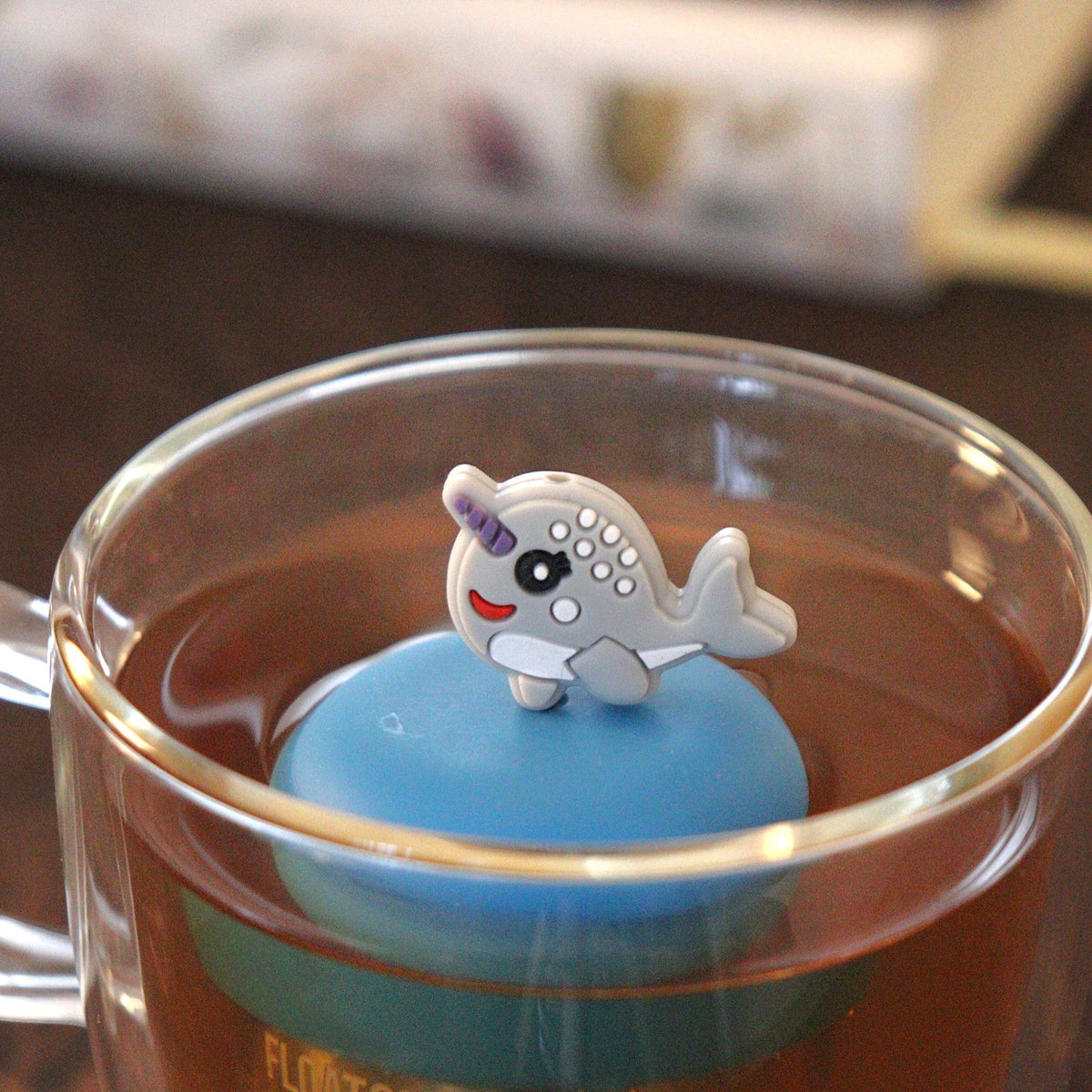 Floating Narwhal Tea Infuser - Cute Animal Tea Infuser for Loose Leaf Tea