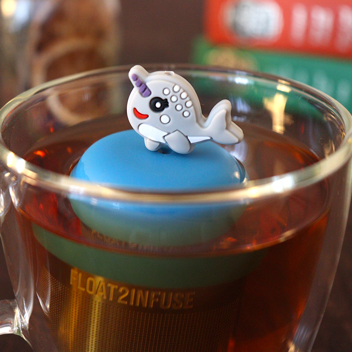 Floating Narwhal Tea Infuser - Cute Animal Tea Infuser for Loose Leaf Tea