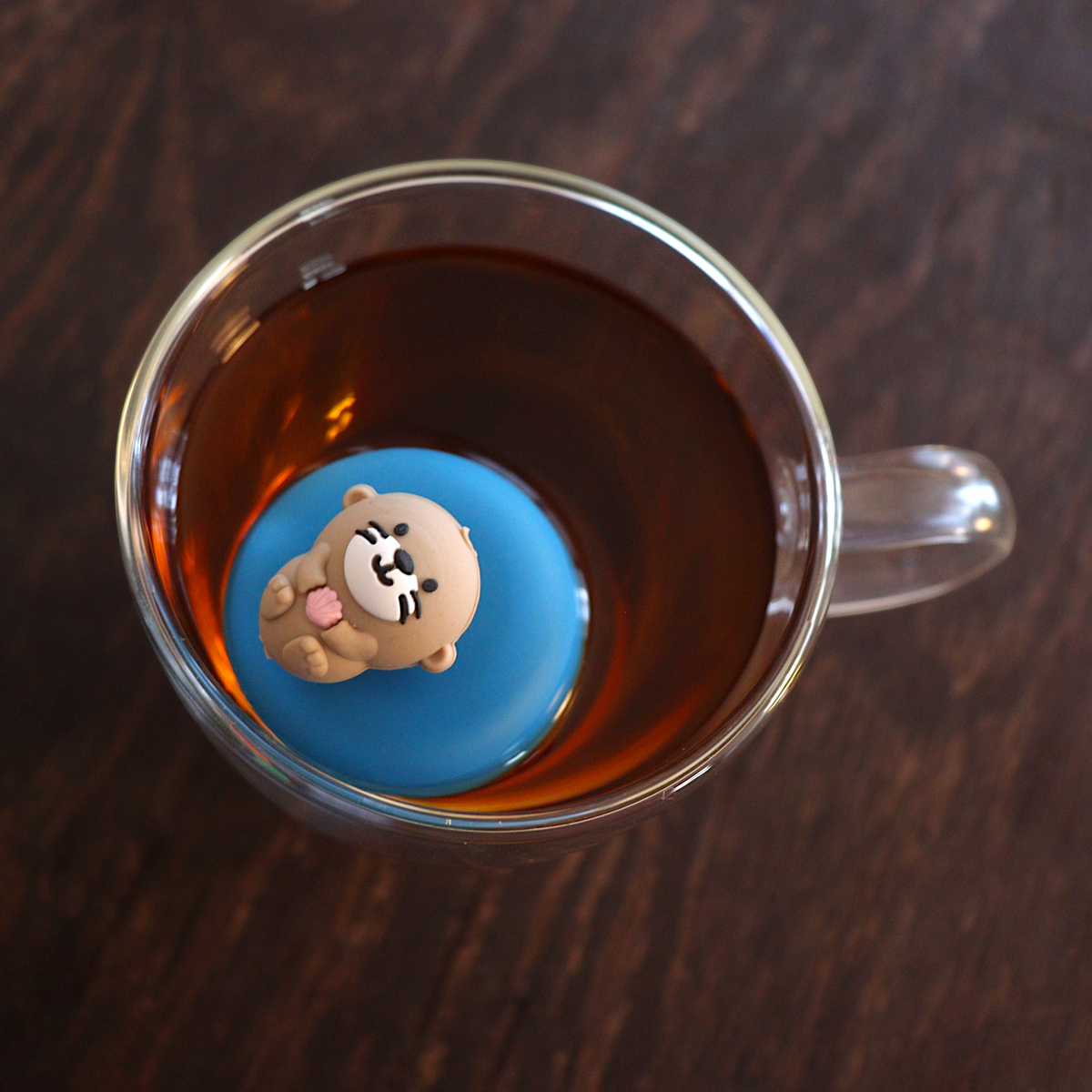 Floating Otter with Shell Tea Infuser - Cute Animal Tea Infuser for Loose Tea