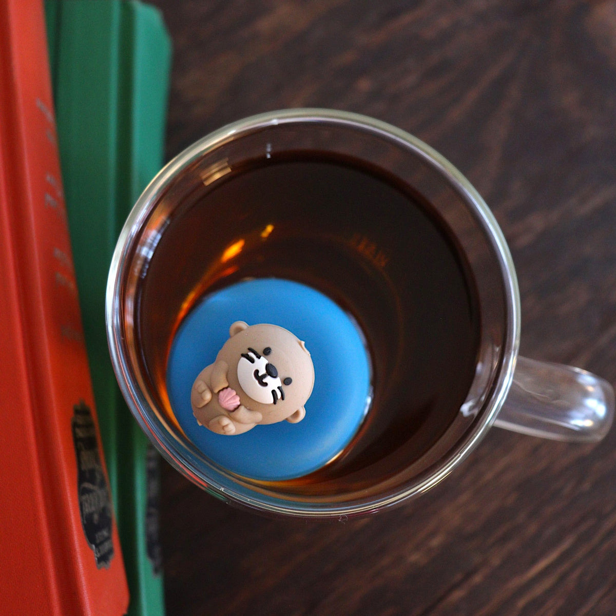 Floating Otter with Shell Tea Infuser - Cute Animal Tea Infuser for Loose Tea