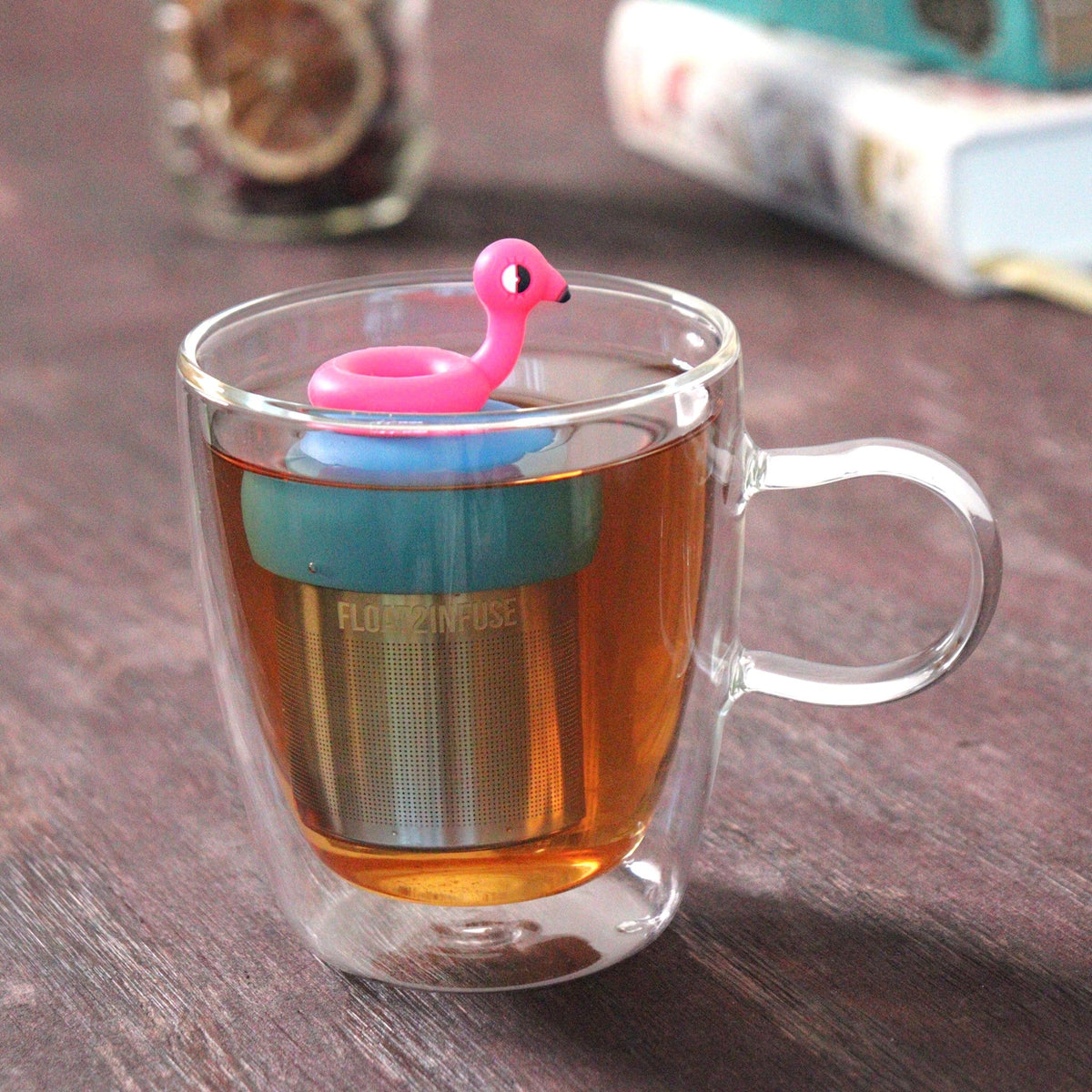Floating Pool Flamingo Tea Infuser - Cute Animal Tea Infuser for Loose Leaf Tea