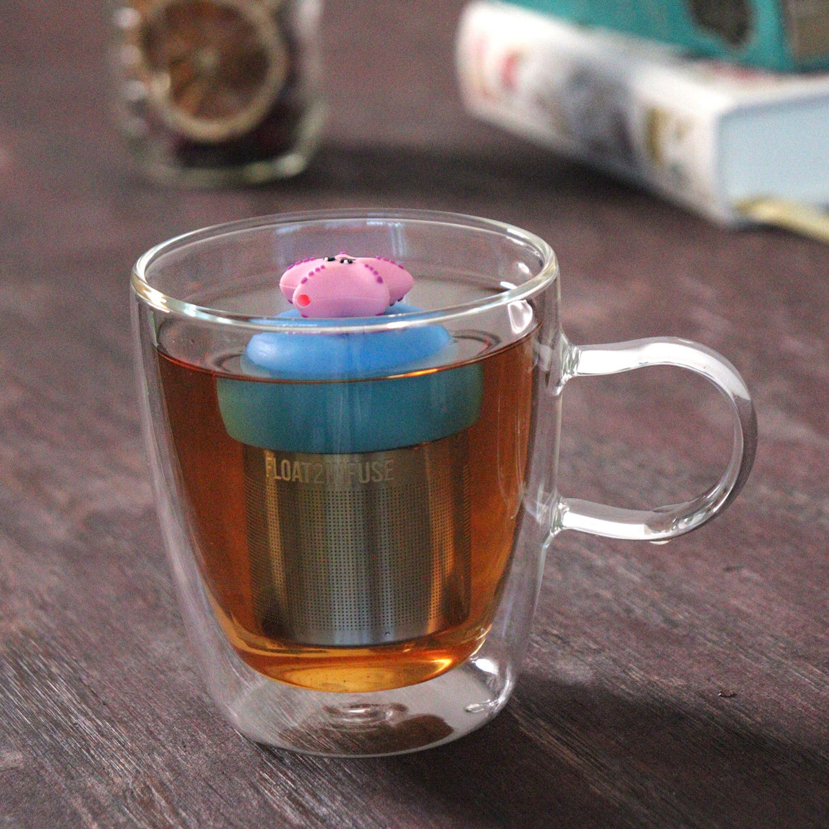 Floating Pink Starfish Tea Infuser - Cute Animal Tea Infuser for Loose Leaf Tea