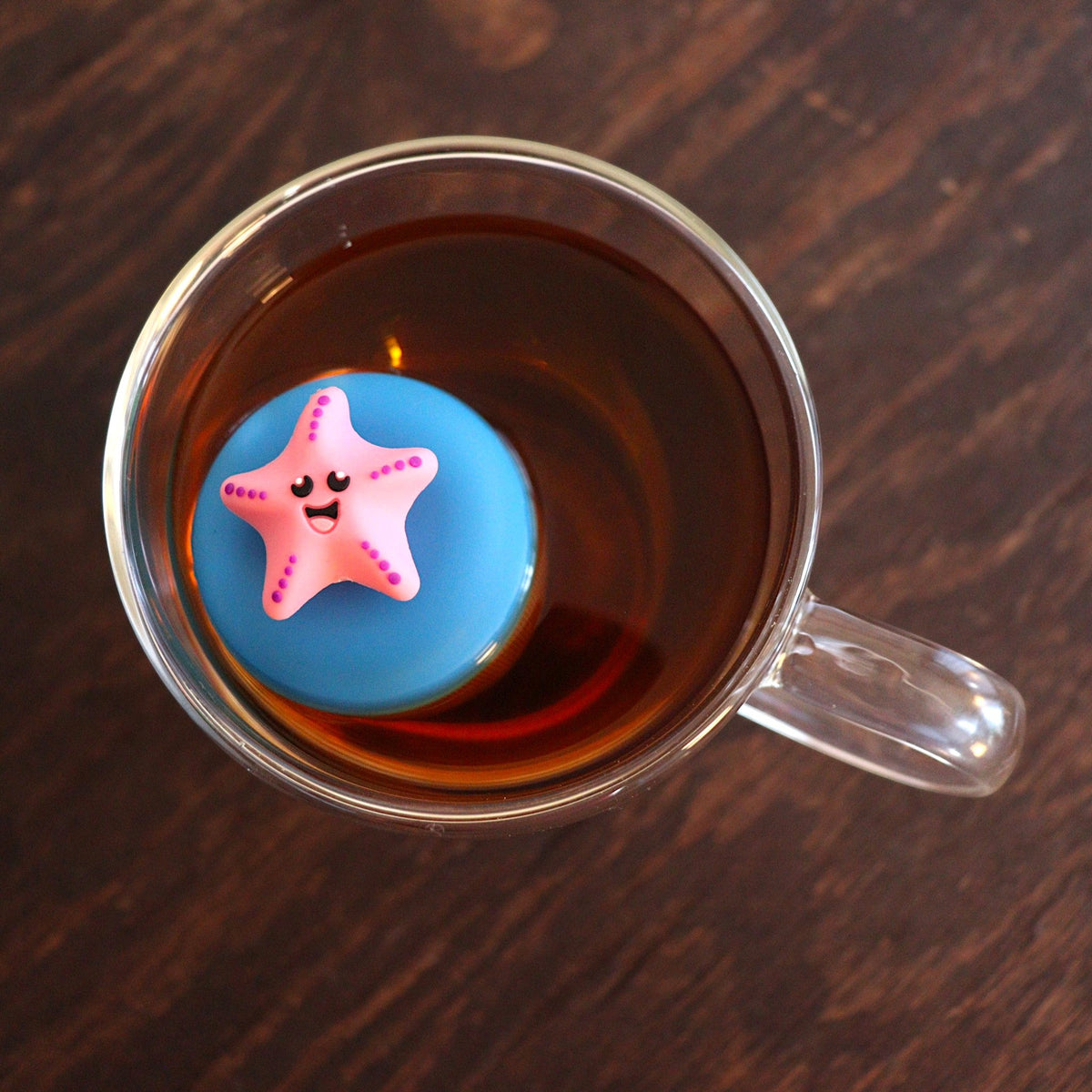 Floating Pink Starfish Tea Infuser - Cute Animal Tea Infuser for Loose Leaf Tea