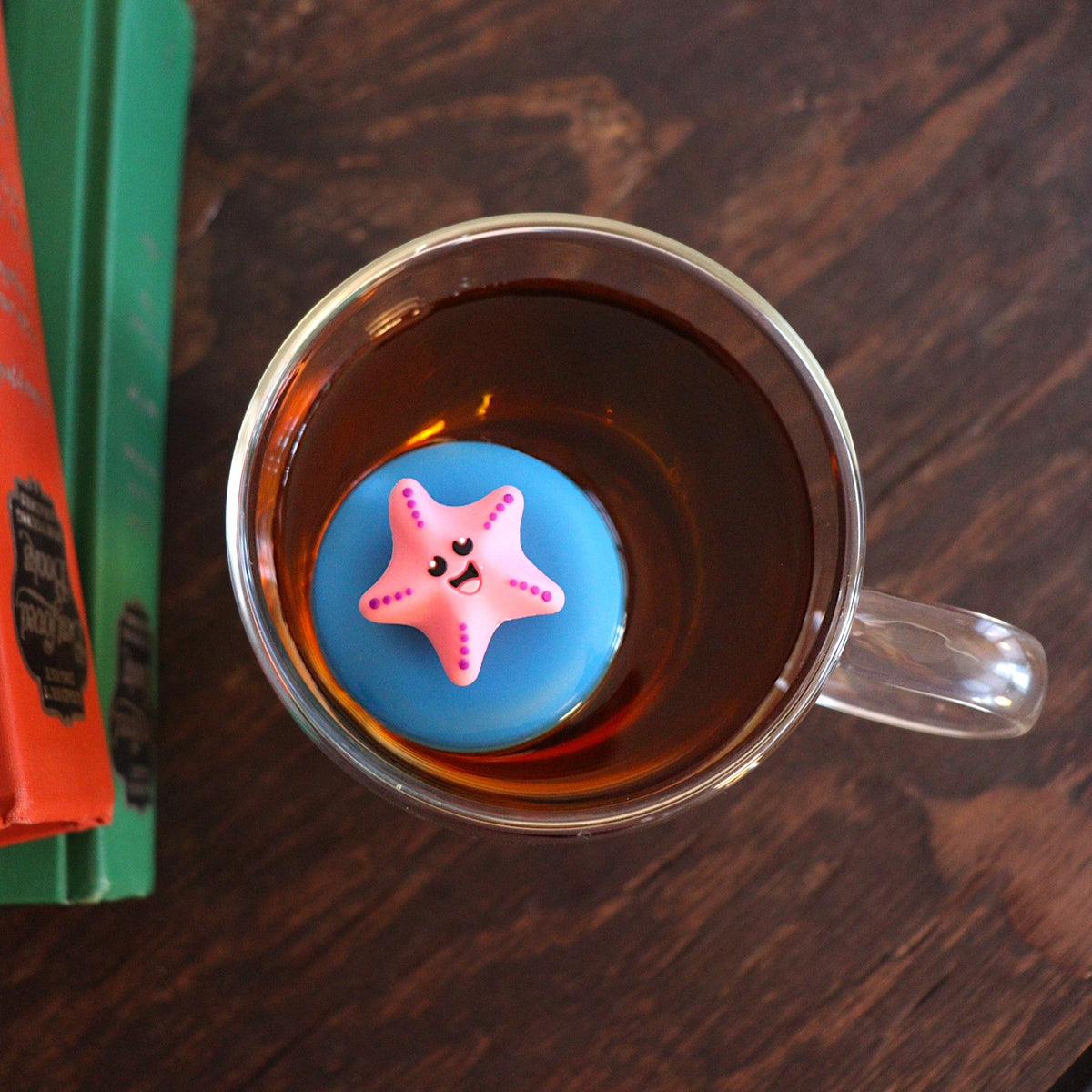 Floating Pink Starfish Tea Infuser - Cute Animal Tea Infuser for Loose Leaf Tea
