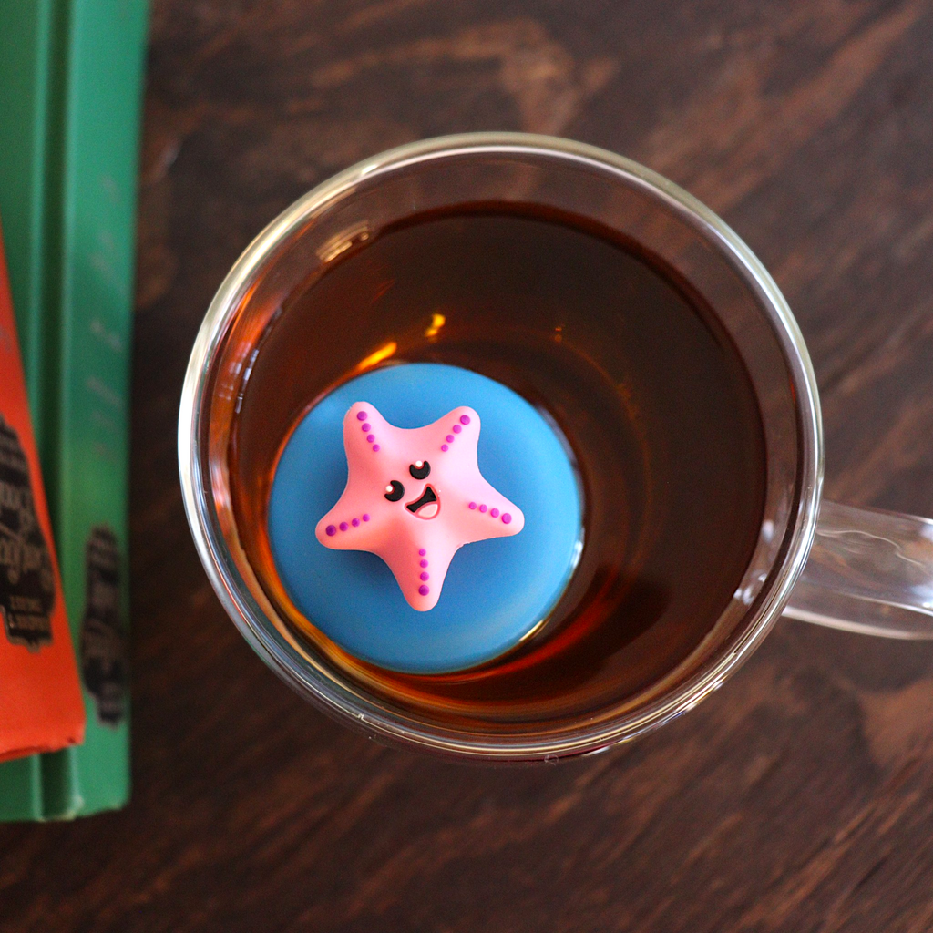 Floating Pink Starfish Tea Infuser - Cute Animal Tea Infuser for Loose Leaf Tea