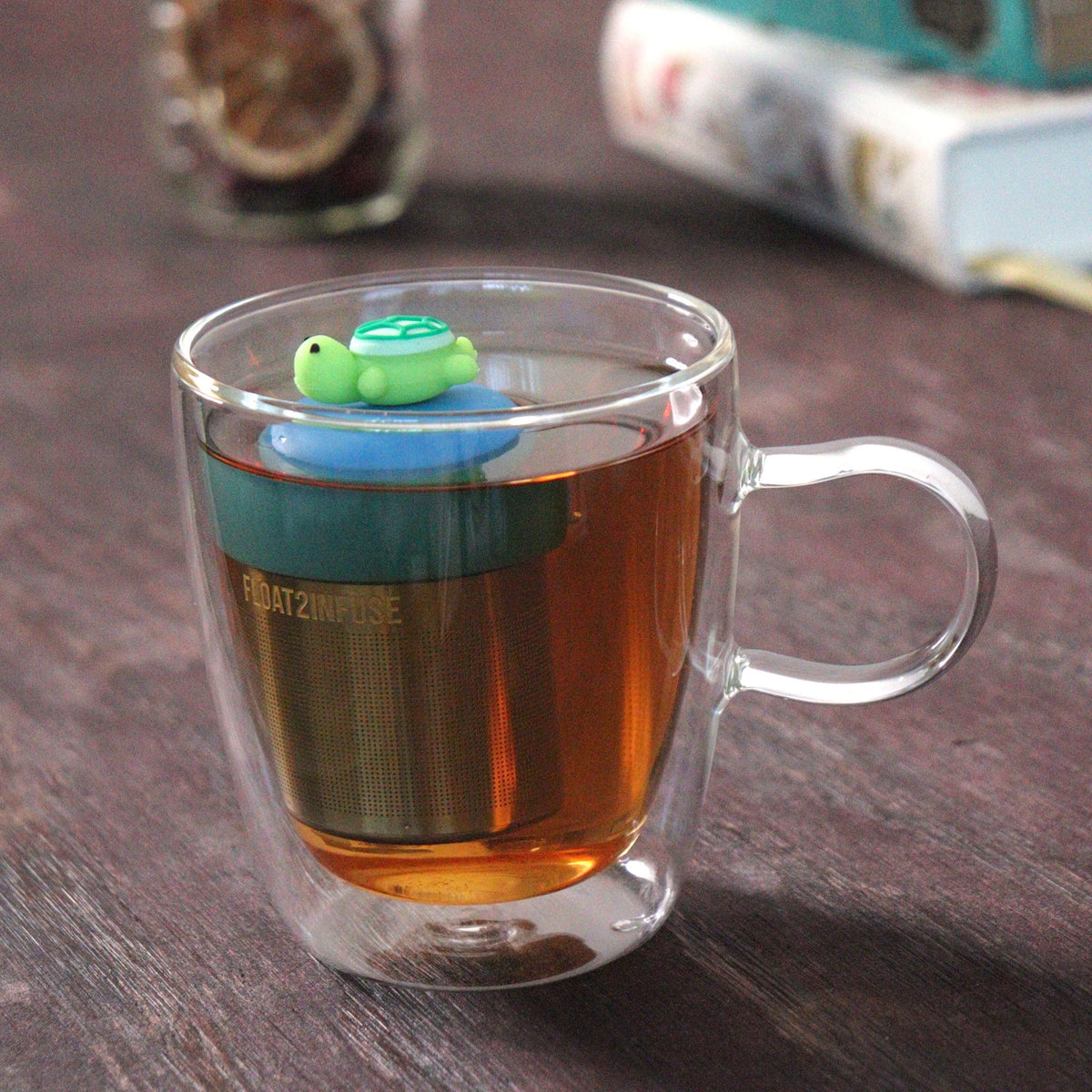 Floating Green Turtle Tea Infuser - Cute Animal Tea Infuser for Loose Leaf Tea