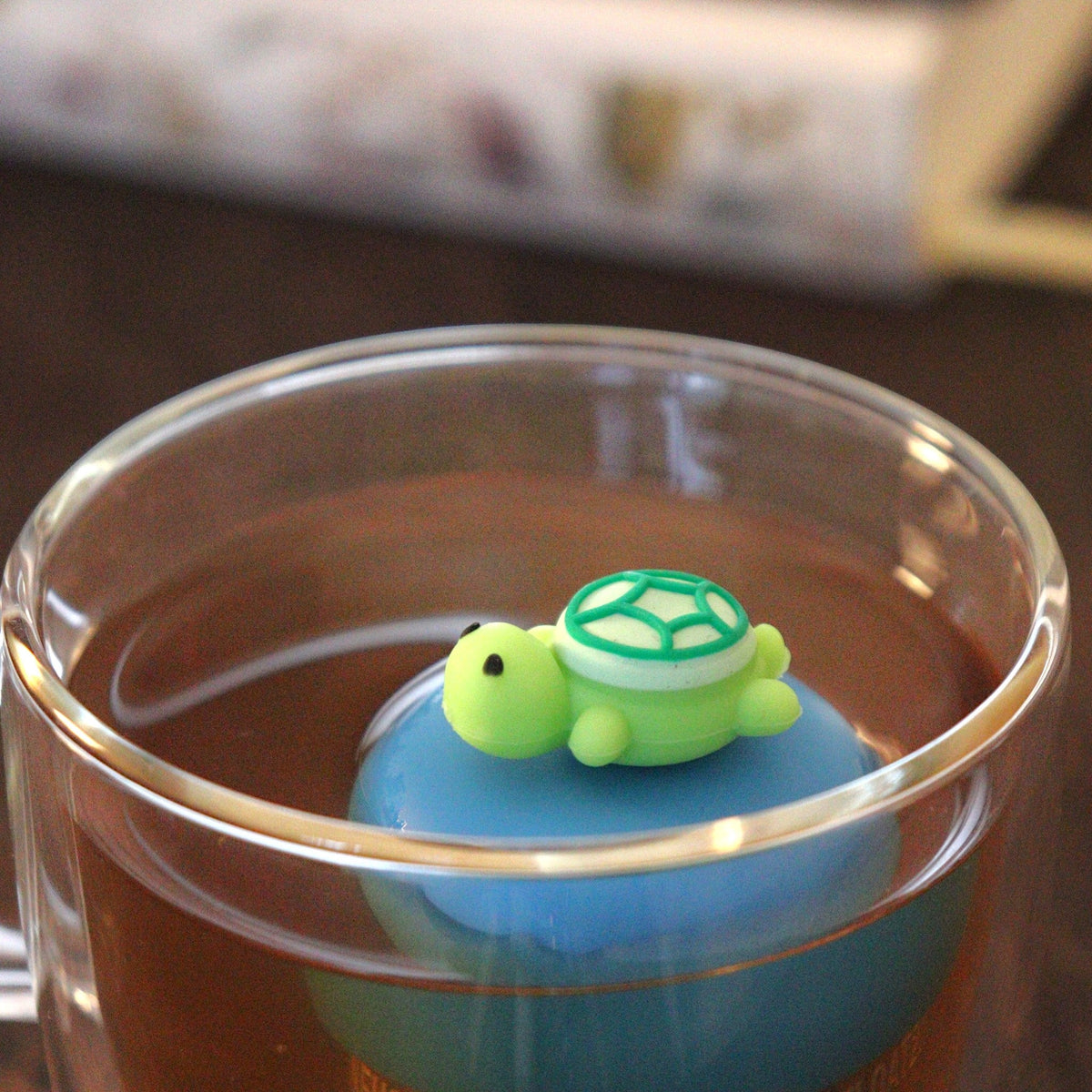 Floating Green Turtle Tea Infuser - Cute Animal Tea Infuser for Loose Leaf Tea