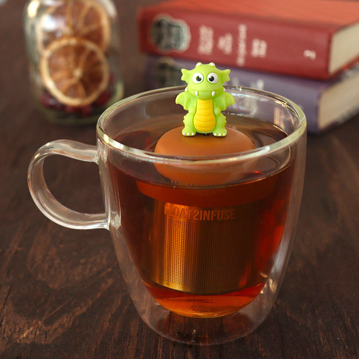 Floating Bright Green Dragon Tea Infuser - Cute Tea Infuser for Loose Leaf